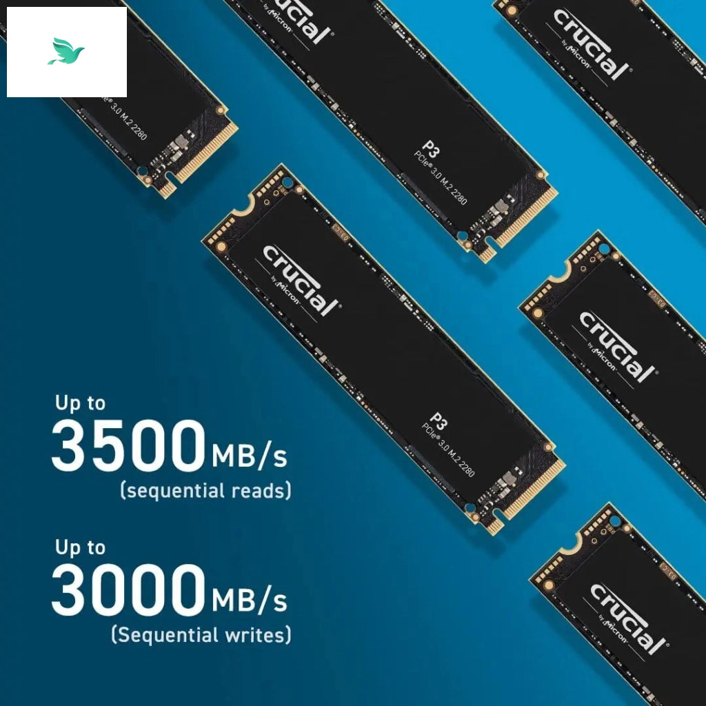 Lightning-Fast Crucial P3 & P3 PLUS PCIe NVMe SSD - Up to 2TB Storage