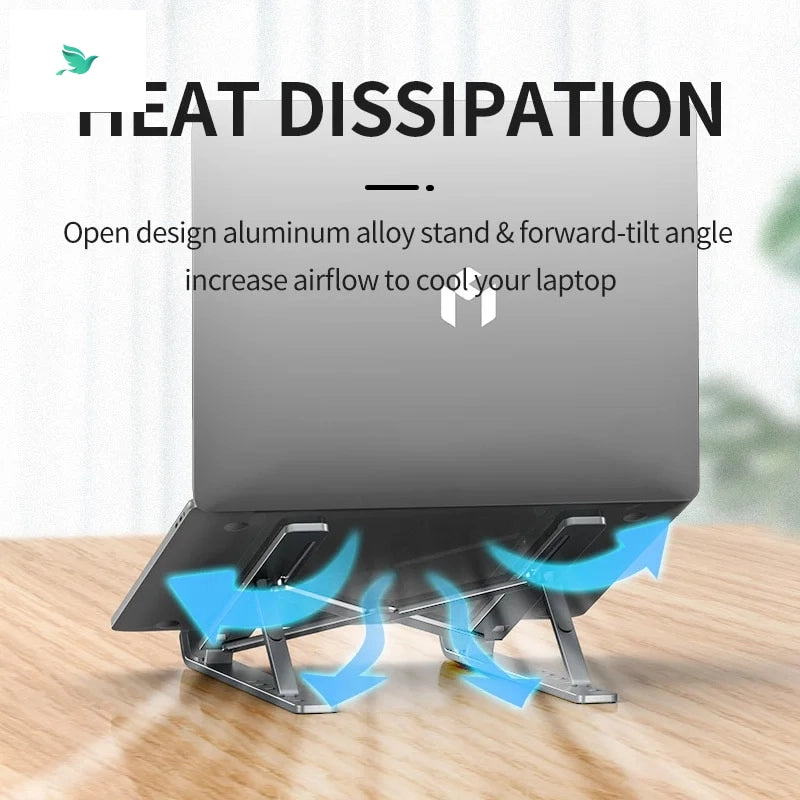 Adjustable Aluminum Laptop Stand - Portable & Non-slip