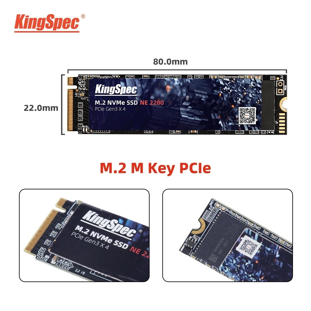 KingSpec 512GB NVME SSD - Up to 2000MB/s - Gaming