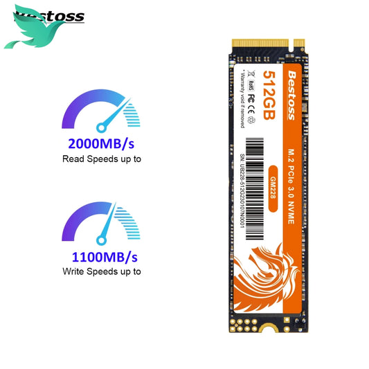 Bestoss NVMe M.2 SSD 1 To et 256 Go SSD internes de jeu DIY