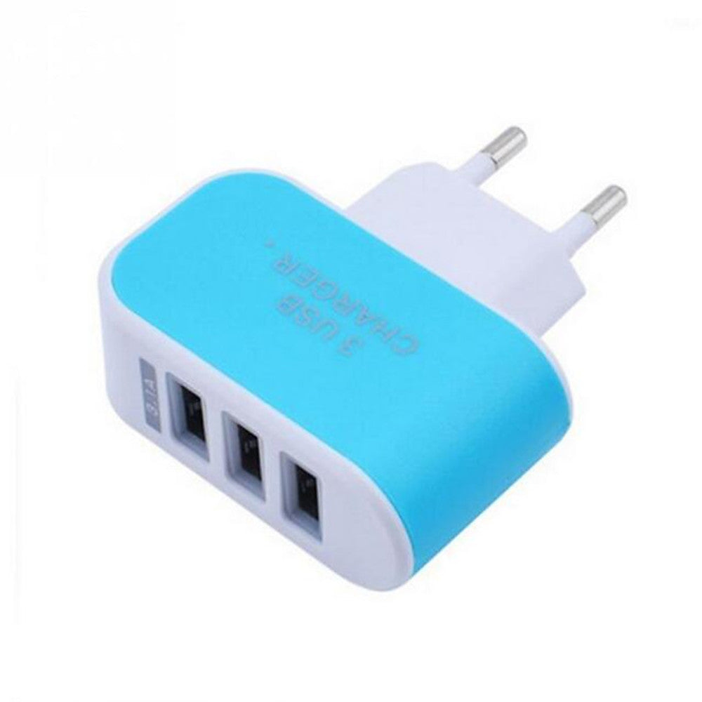 Phone USB Charger | Portable Wall 3-Ports Adapter for Cell Phones | Swiftwintek