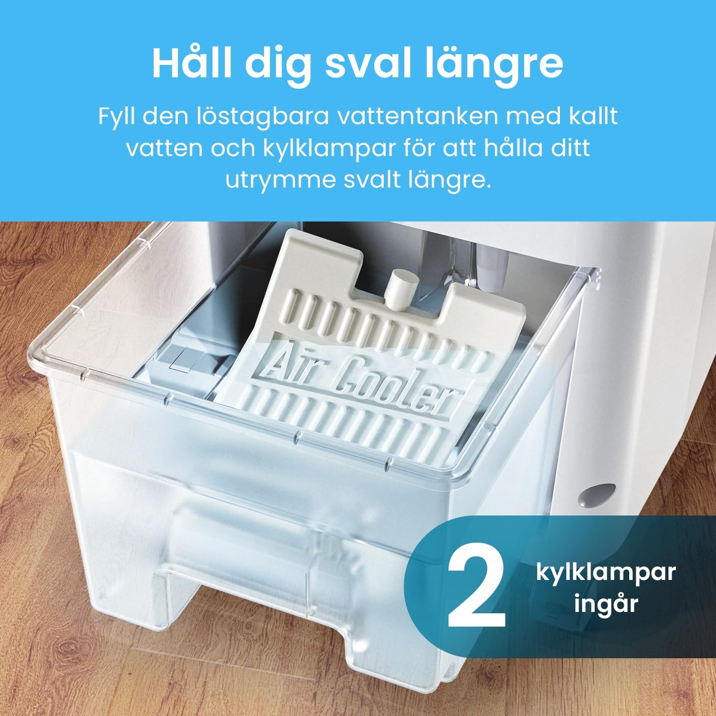 Pro Breeze 5L Portable Air Cooler with 4 Operating Modes, 3 Fan Speeds, LED Display and Remote Control, High Efficiency Evaporative Air Cooler with Built-in Timer and Automatic Oscillation