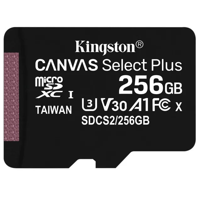 Kingston Canvas Select Plus MicroSD Card - High-Speed 128GB, 256GB, 512GB with 100MB/s Read Speeds and A1 Performance