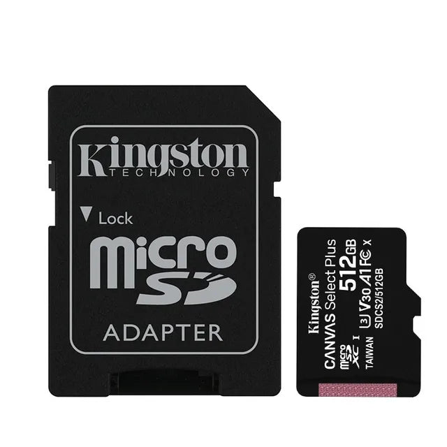 Kingston Canvas Select Plus MicroSD Card - High-Speed 128GB, 256GB, 512GB with 100MB/s Read Speeds and A1 Performance