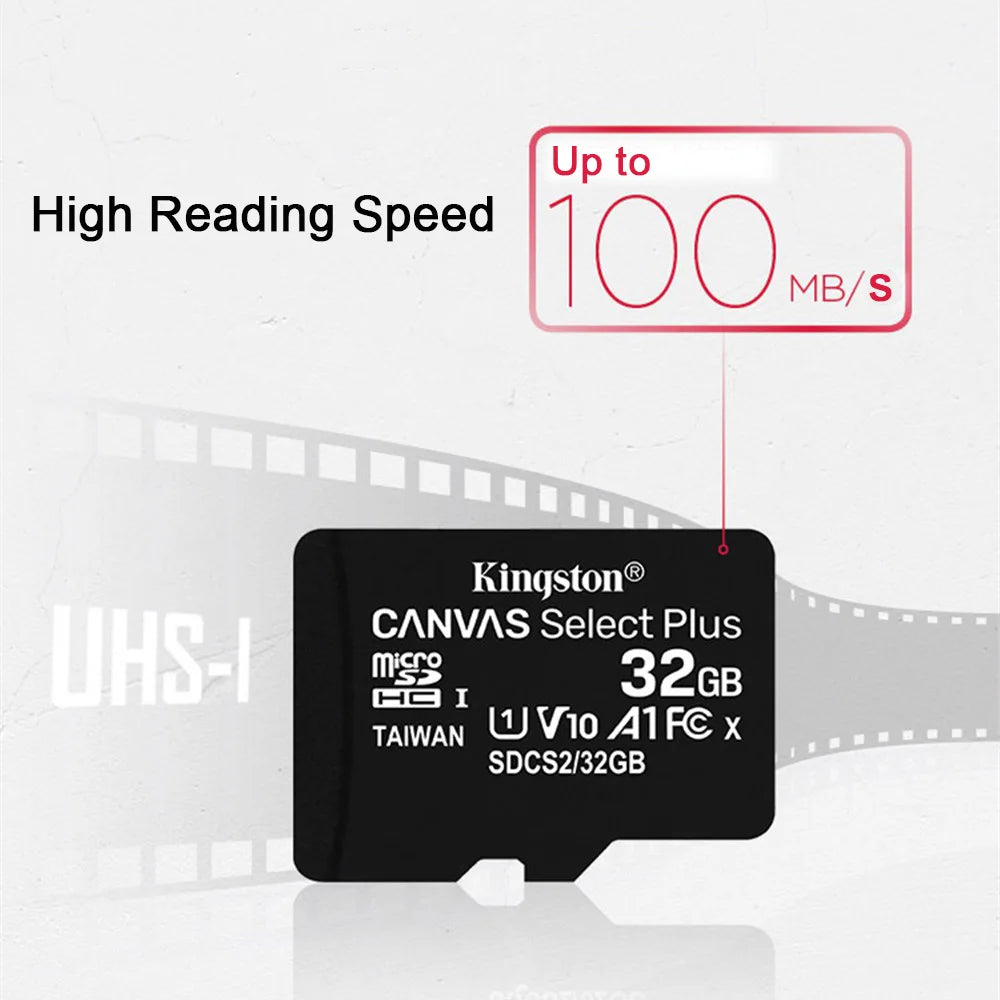Kingston Canvas Select Plus MicroSD Card - High-Speed 128GB, 256GB, 512GB with 100MB/s Read Speeds and A1 Performance