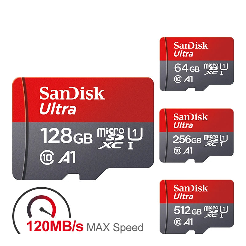 A1 Class 10 Ultra Micro SD Card - Available in 32GB, 64GB, 128GB, 256GB, and 512GB for Phones and Devices