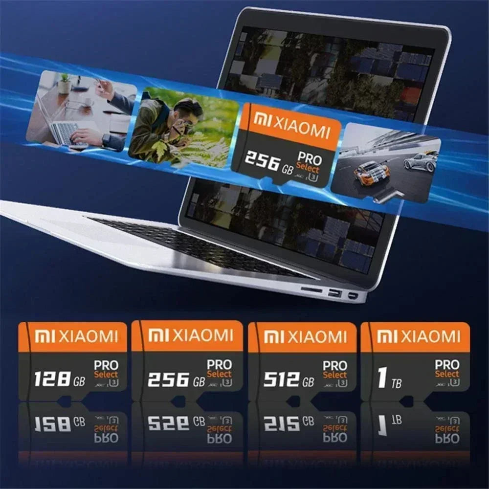 Xiaomi 2TB Micro SD Card - High-Speed 128GB to 1TB Storage, 90MB/s Class 10 U3, Ideal for 4K HD Videos and USB Card Reader Compatibility