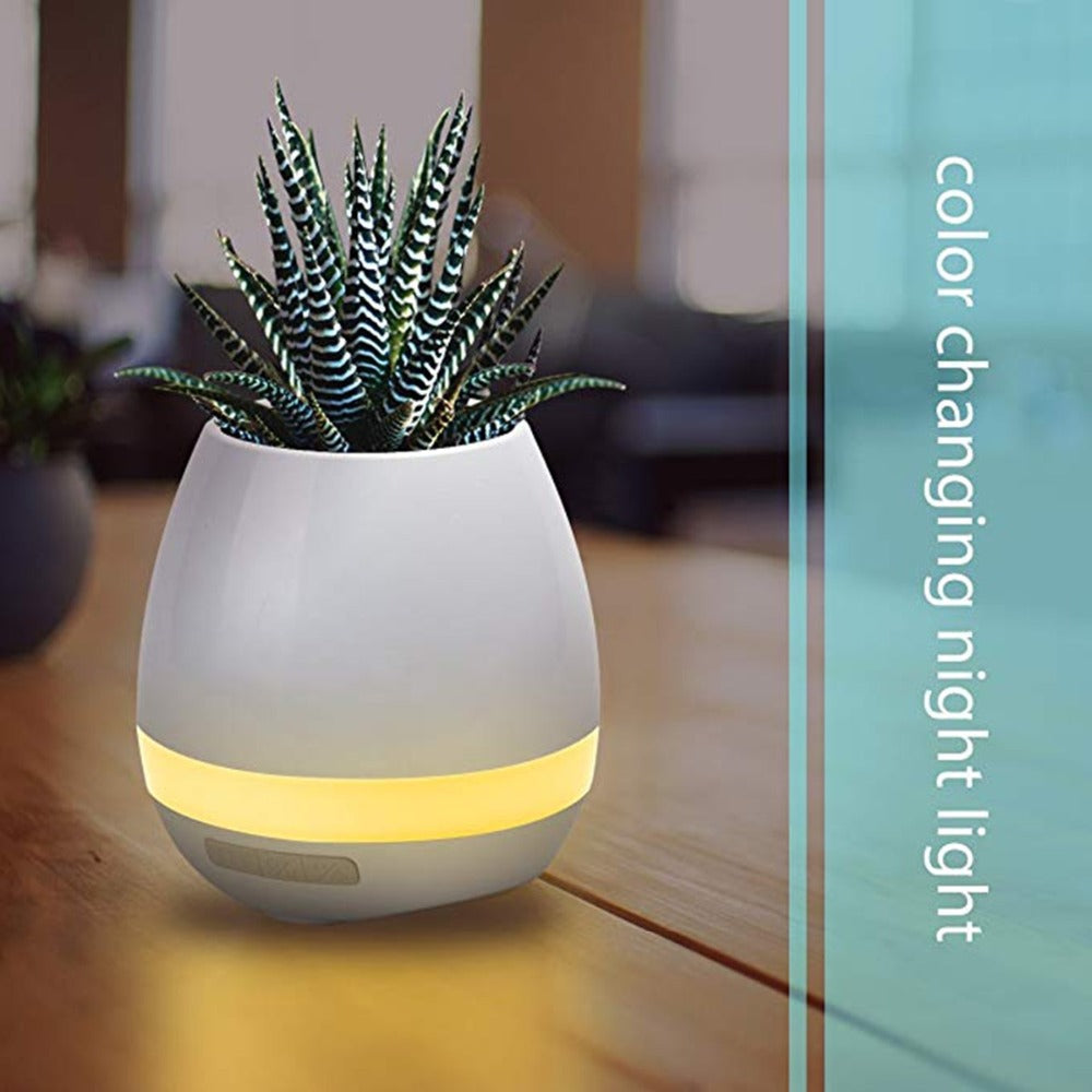 Rechargeable Touch Mini Egg Shape Flowerpot | Music Bluetooth Speaker | Swiftwintek