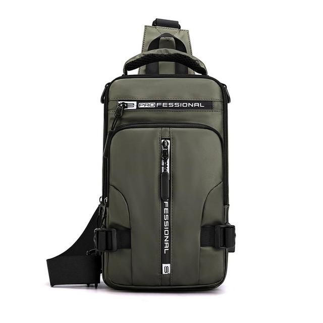 Nylon USB Charging Pack Chest Bags