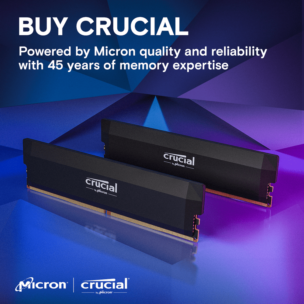 Crucial disks & SODIMM's In Stock