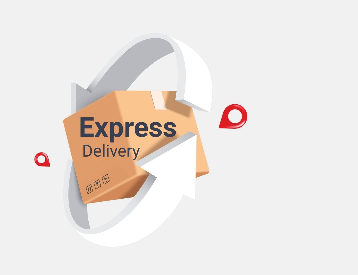 Box displaying Express Delivery