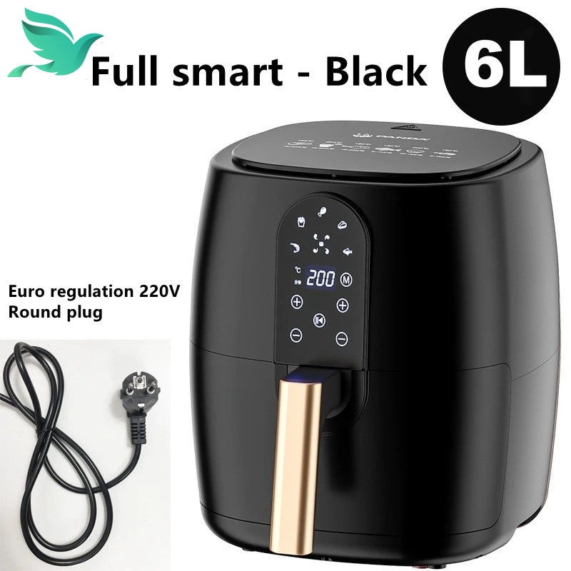 Efficient 1350W Air Fryer | 4.5-6L Capacity | Touch Screen | Three-dimensional Heating