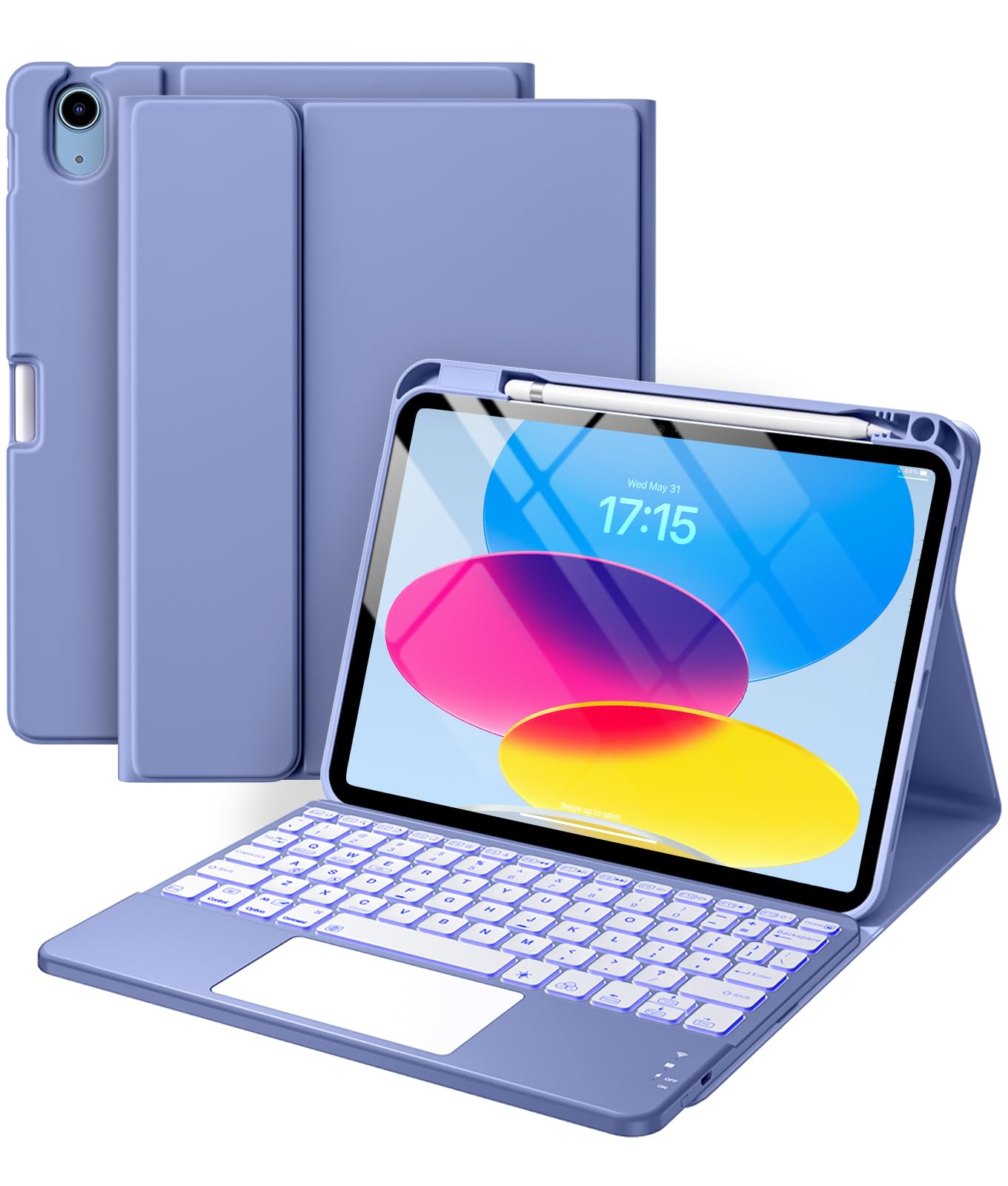 Harvopu iPad 10th Generation Case with Keyboard & Trackpad (10.9" 2022)