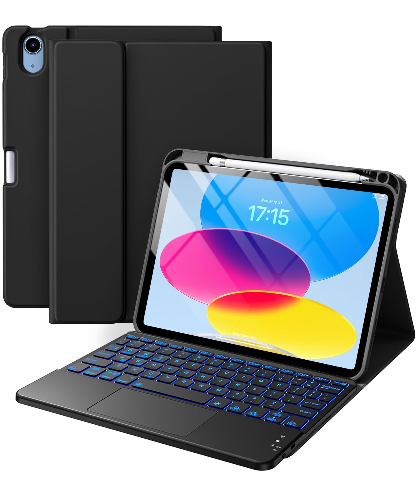 Harvopu iPad 10th Generation Case with Keyboard & Trackpad (10.9" 2022)