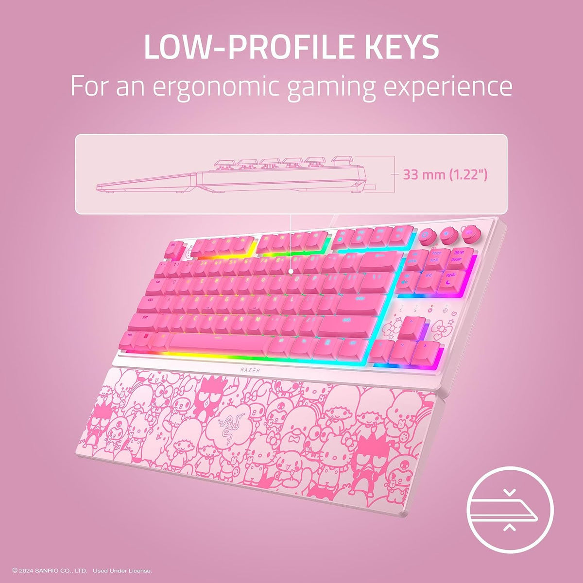 Razer Ornata V3 TKL Hello Kitty and Friends Gaming Keyboard