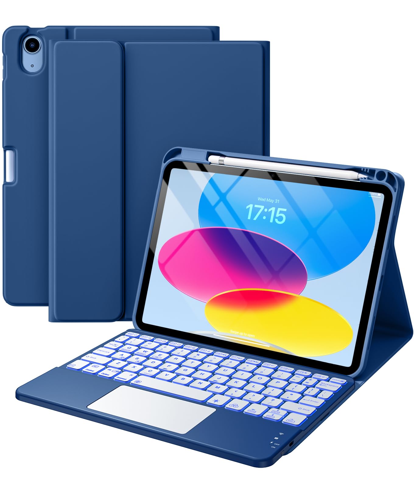 Harvopu iPad 10th Generation Case with Keyboard & Trackpad (10.9" 2022)