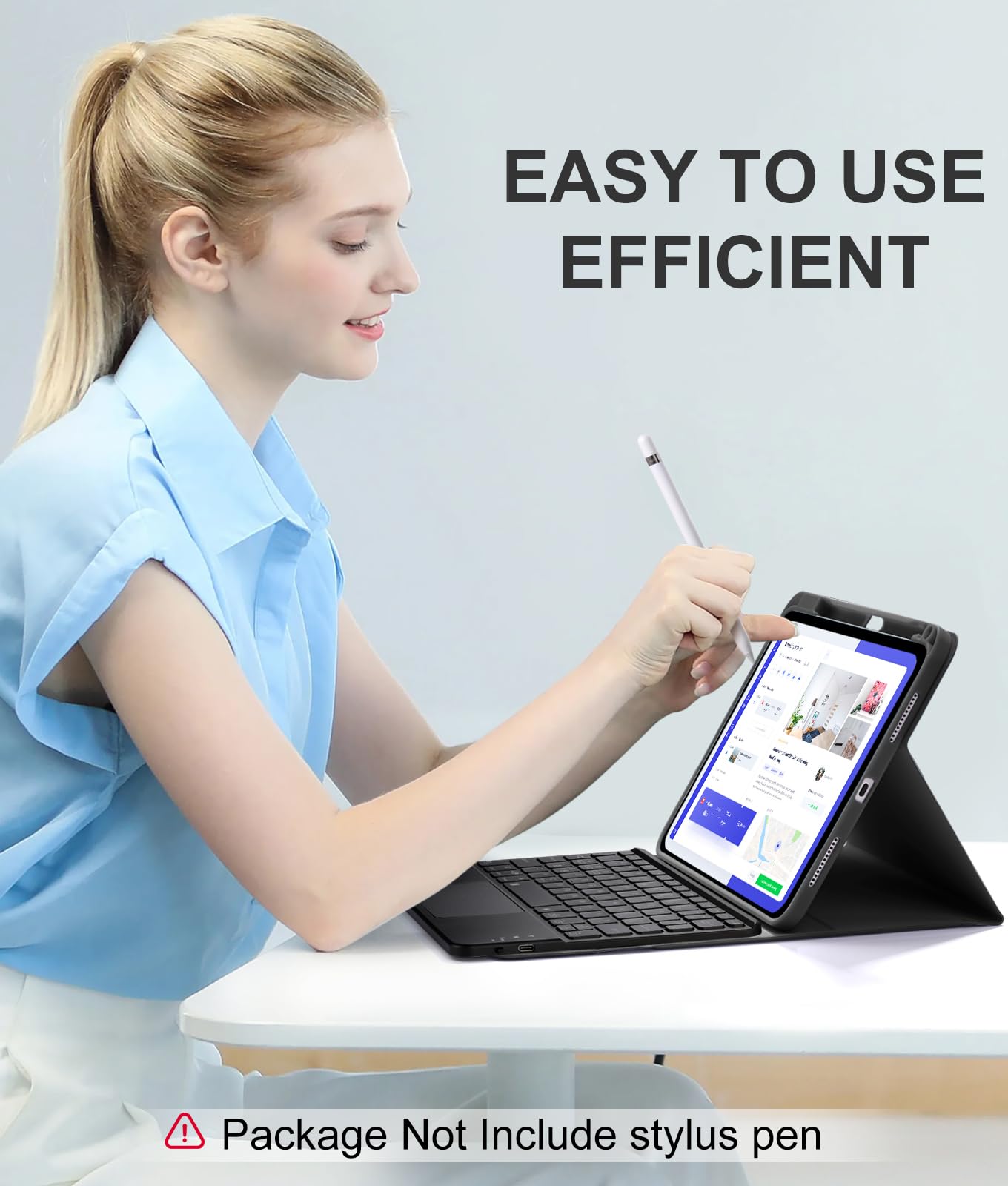 Harvopu iPad 10th Generation Case with Keyboard & Trackpad (10.9" 2022)
