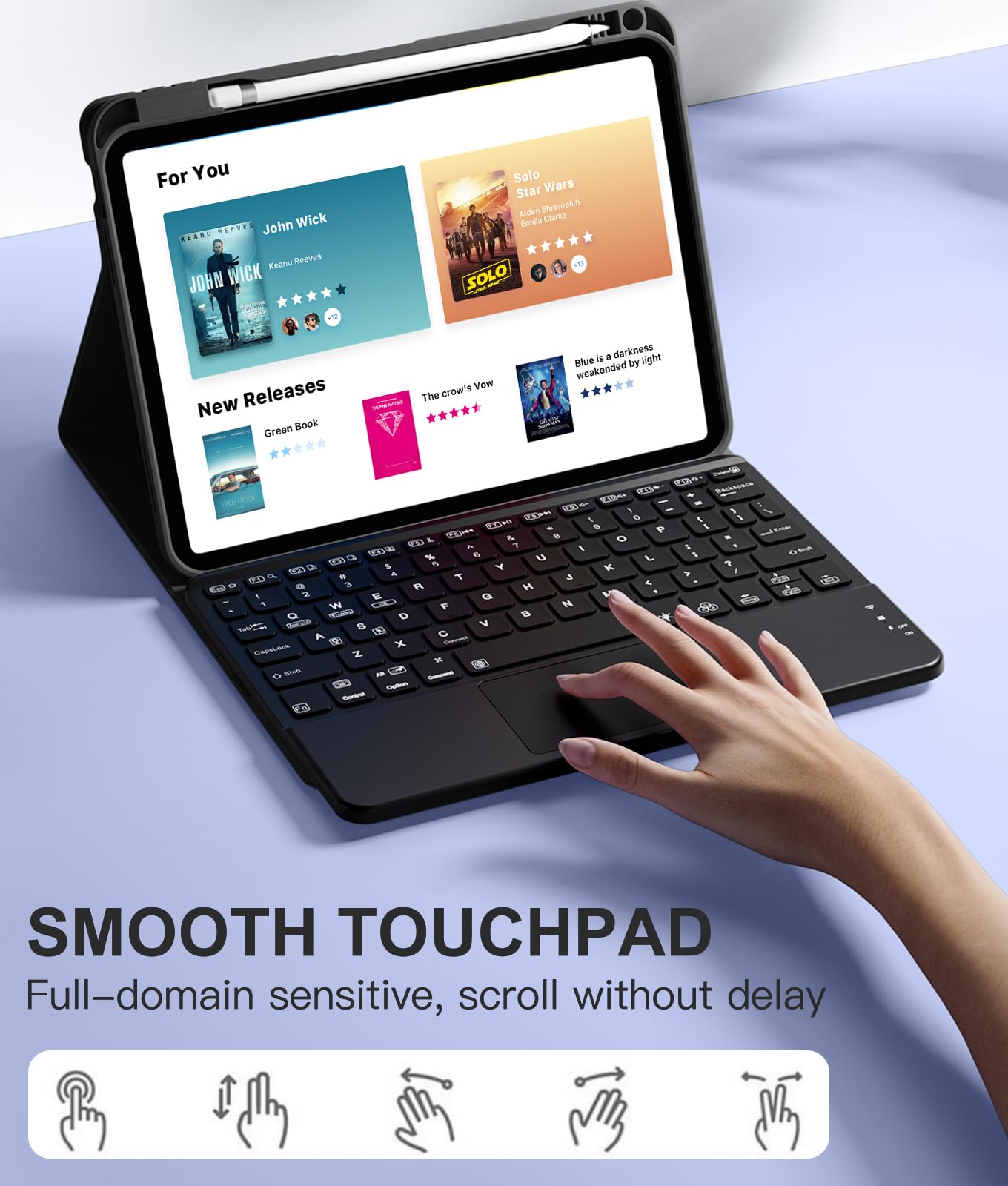 Harvopu iPad 10th Generation Case with Keyboard & Trackpad (10.9" 2022)
