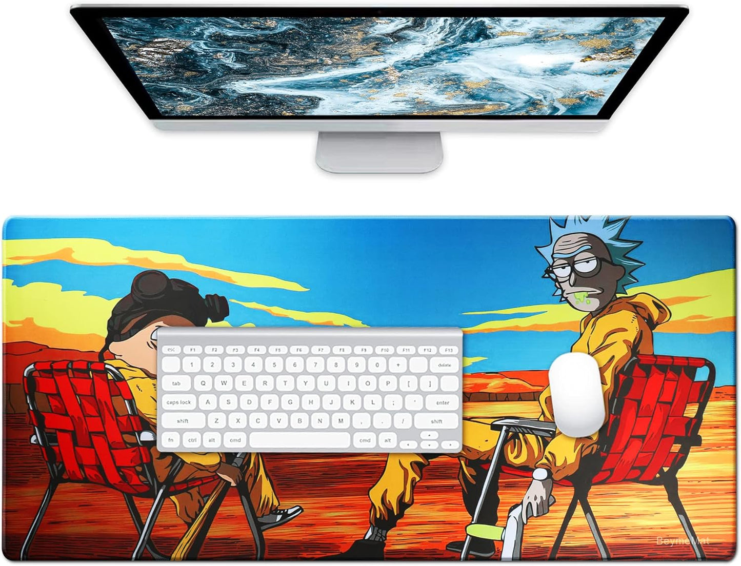 Gaming Mouse Pad/Mat Large Desk Mat Computer Desk Pad Keyboard Mat for Desktop Laptop Work Gaming Office Home (9040 ricksitL15)