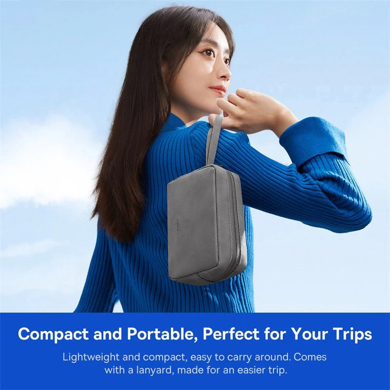 Estuche organizador de dispositivos electrónicos Baseus EasyJourney para iPhone 15/14 Pro Max: estuche con cremallera para guardar cables, cargadores y accesorios