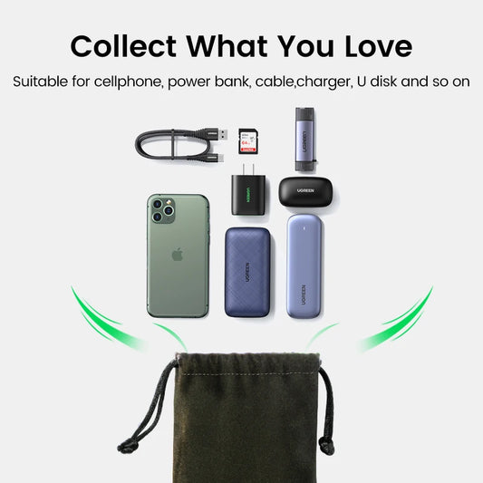 UGREEN Power Bank Case Phone Pouch USB Storage Bag
