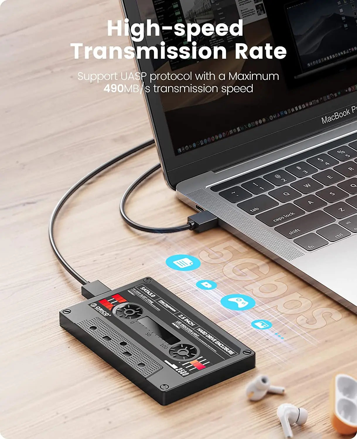 ORICO 2.5'' HDD Enclosure SATA to USB3.0 External Hard Drive Case