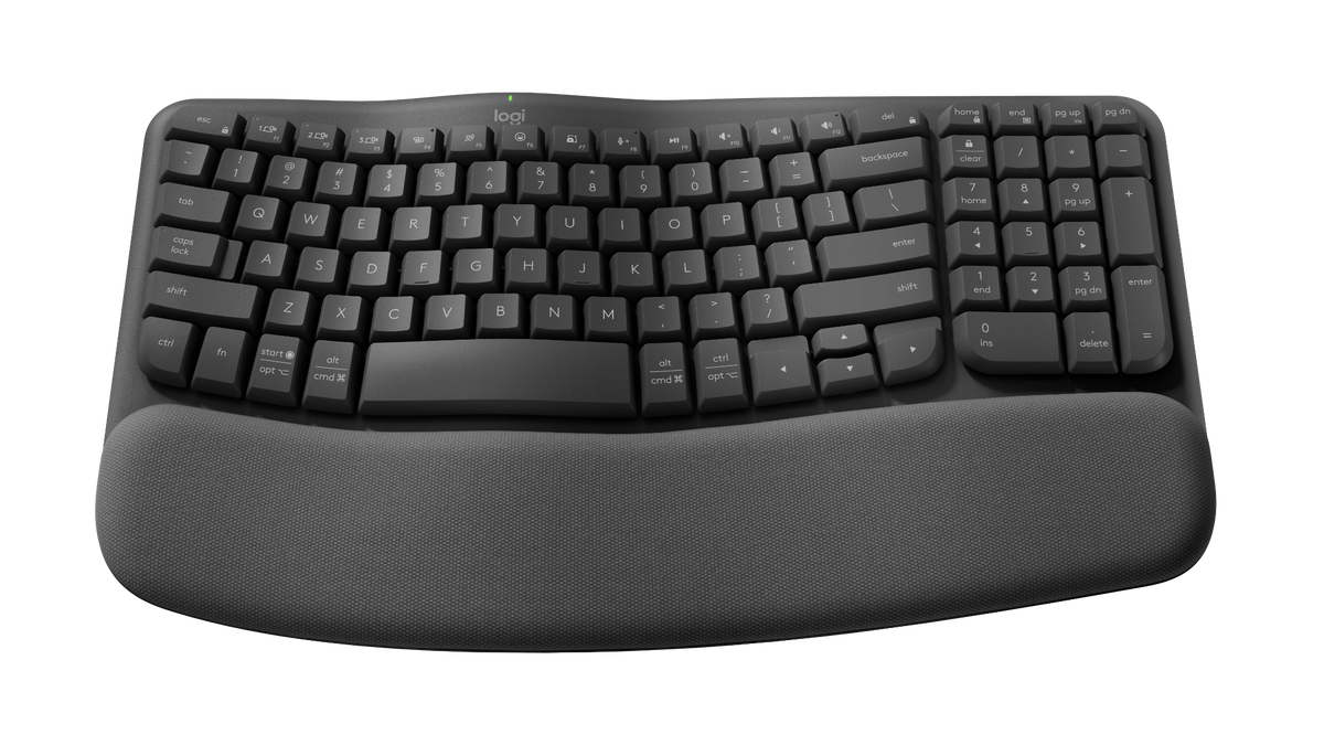 Logitech Wave Keys for Business Wireless Ergonomic Keyboard – Graphite