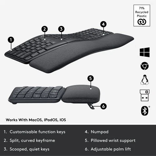 Logitech ERGO K860 Wireless Split Ergonomic Keyboard